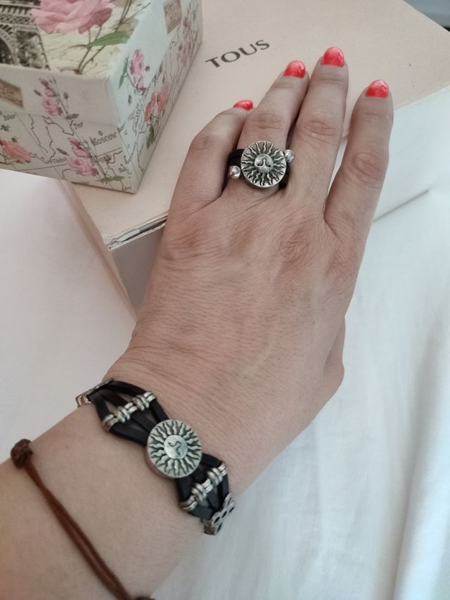 conjunto pulsera y anillo