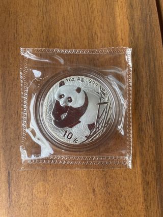 Panda Chino 2001 Moneda de plata