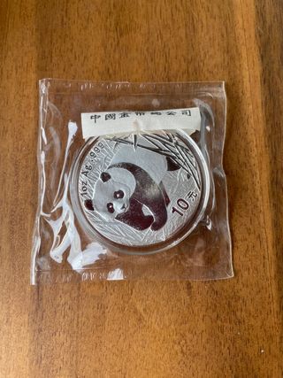 Panda Chino 2002 Moneda de plata