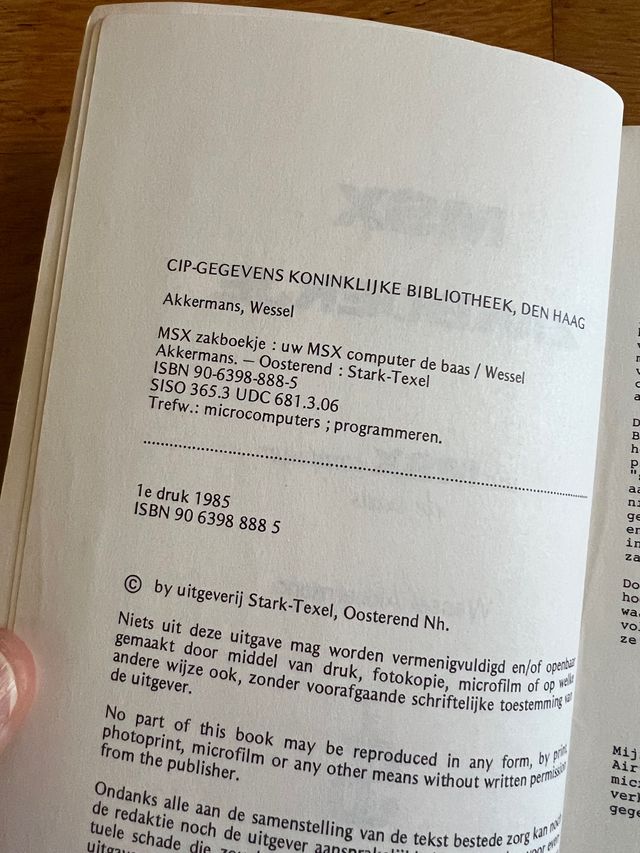 MSX Zakboekje libro