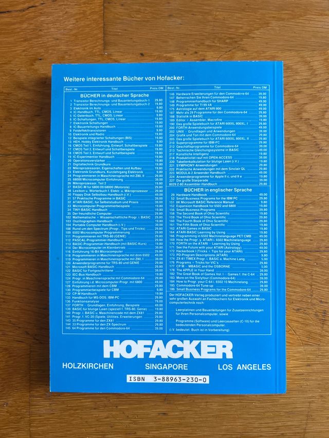 Libro MSX Programmieren in BASIC... en alemán