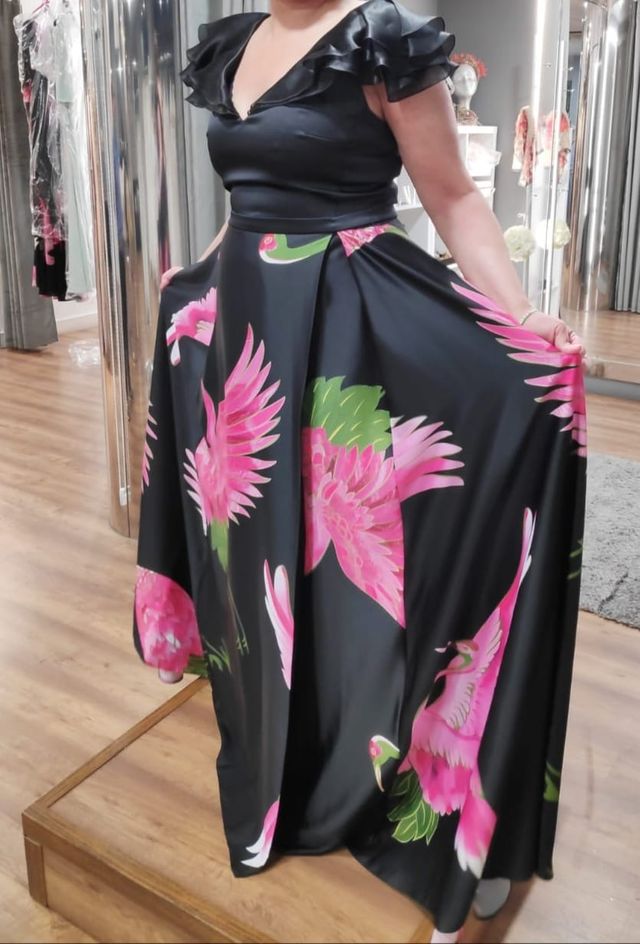 Vestido largo negro fiesta