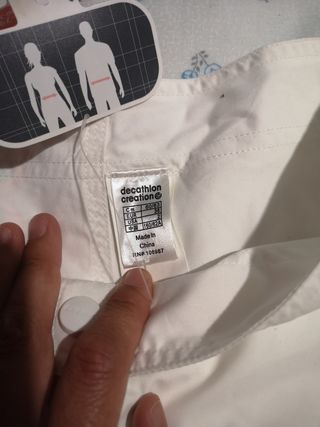 Pantalón bermuda mujer blanc reversible de playa. 