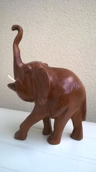 Statua scultura "Elefante" in legno H.25cm