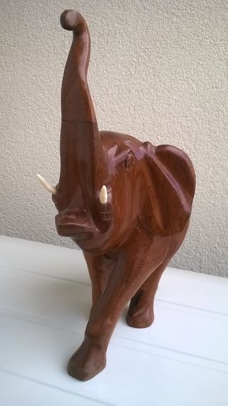 Statua scultura "Elefante" in legno H.25cm