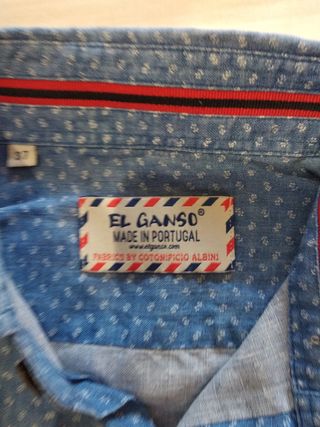Camisa El Ganso azul talla 37