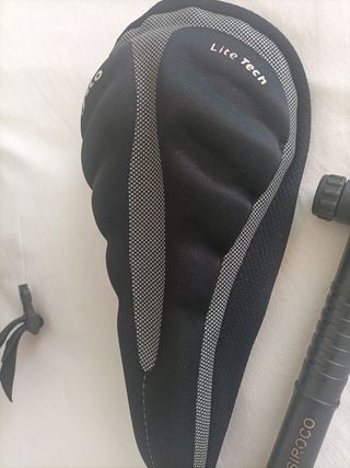 Lote ciclismo: casco, sillín acolchado
