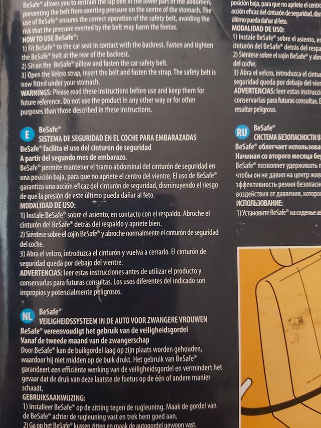 Adaptador cinturón de embarazada 