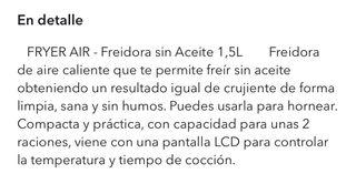 Freidora aire nueva CREATE Nueva