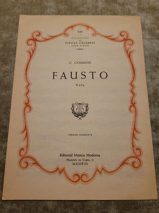 Partituras. Colección Piezas célebres para piano