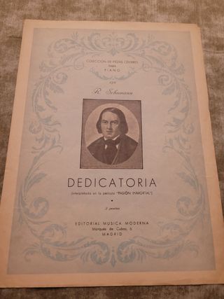 Partituras. Colección Piezas célebres para piano