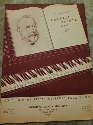 Partituras. Colección Piezas célebres para piano