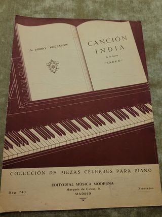 Partituras. Colección Piezas célebres para piano
