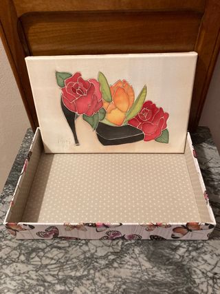 Quadro dipinto a mano su seta