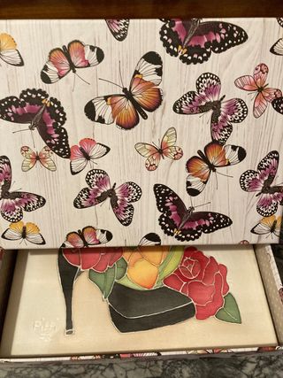 Quadro dipinto a mano su seta