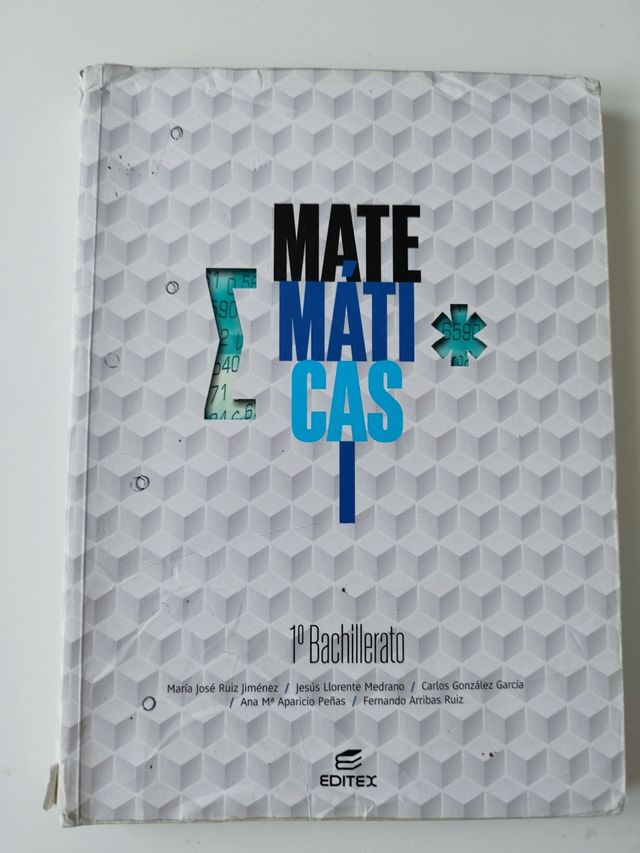 libro de Matemáticas 1 Bachillerato