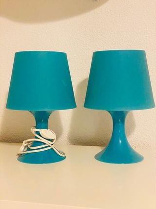 Lampara de noche ikea color azul