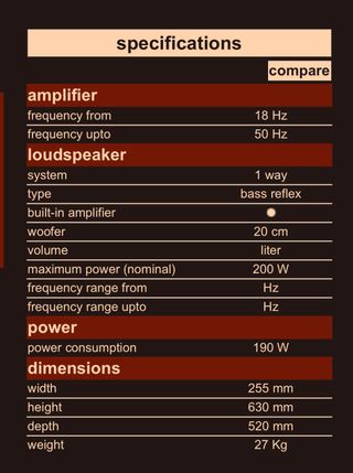 Subwoofer  Sony ES SA-W70ES