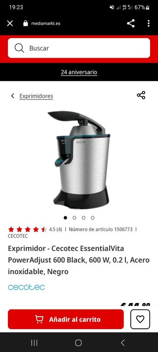 Exprimidor cecotec