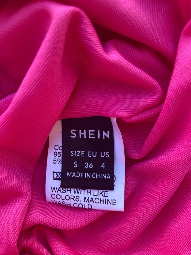 Vestido ajustado Shein rosa chicle