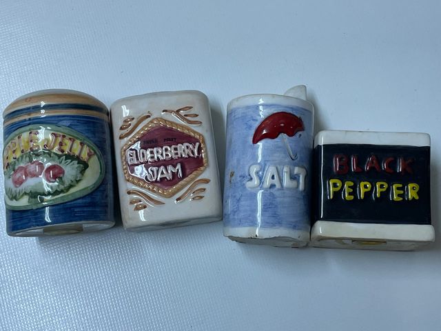 Lote antiguos Salpimenteros cerámica