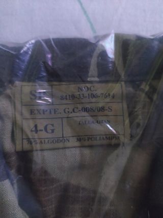 Uniforme de campaña ejercito
