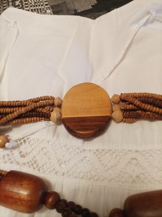 Cinturón/ Collar madera 