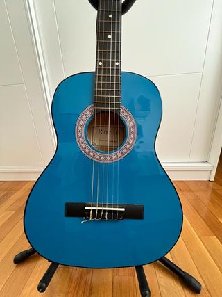 Guitarra española azul