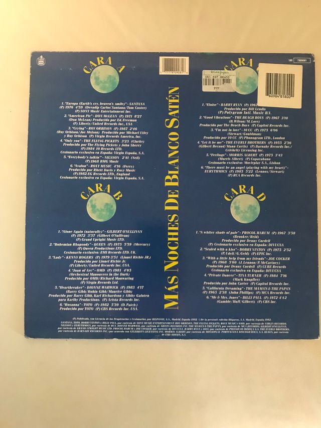 Mas noches de blanco satén - Vinilo Recopilatorio