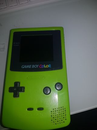Nintendo game boy color verde con cartucho de jueg