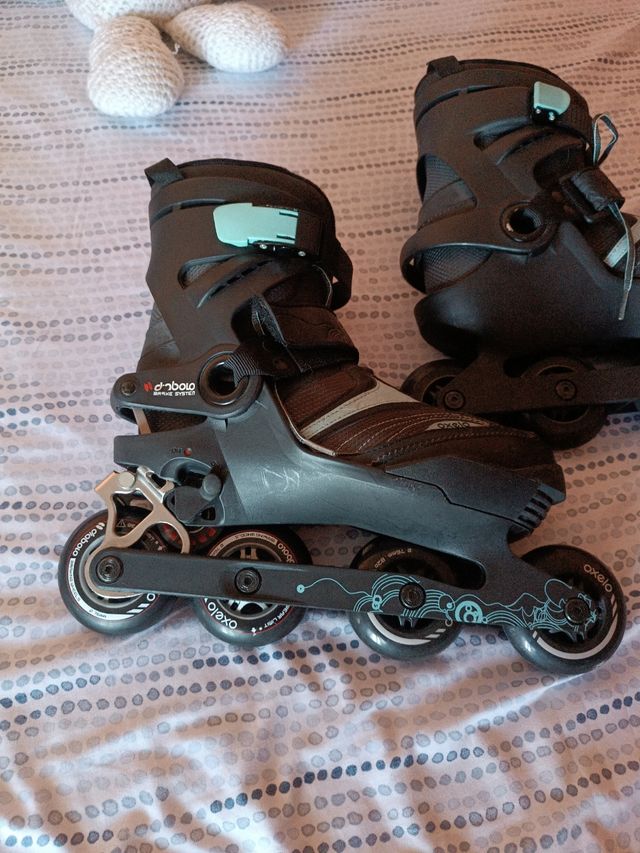 Patines en linea y rodilleras