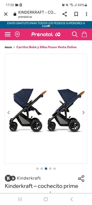 Capazo/silla paseo kinderkraft 2 n 1