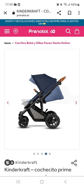 Capazo/silla paseo kinderkraft 2 n 1