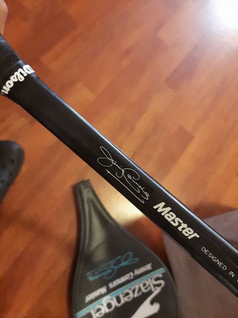 Raquette de tennis SLAZENGER Jimmy Connors PRO SERIES avec housse ~ Belle raquette de raquette vintage des années 1970 ! - France