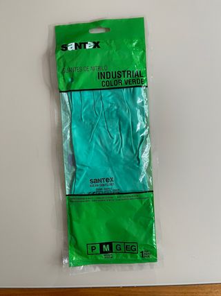 Guante Santex nitrilo verde talla M