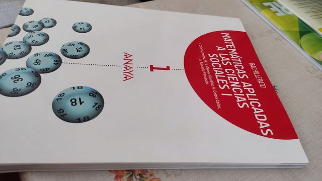 Libro matemáticas aplicadas 1 Bach Anaya