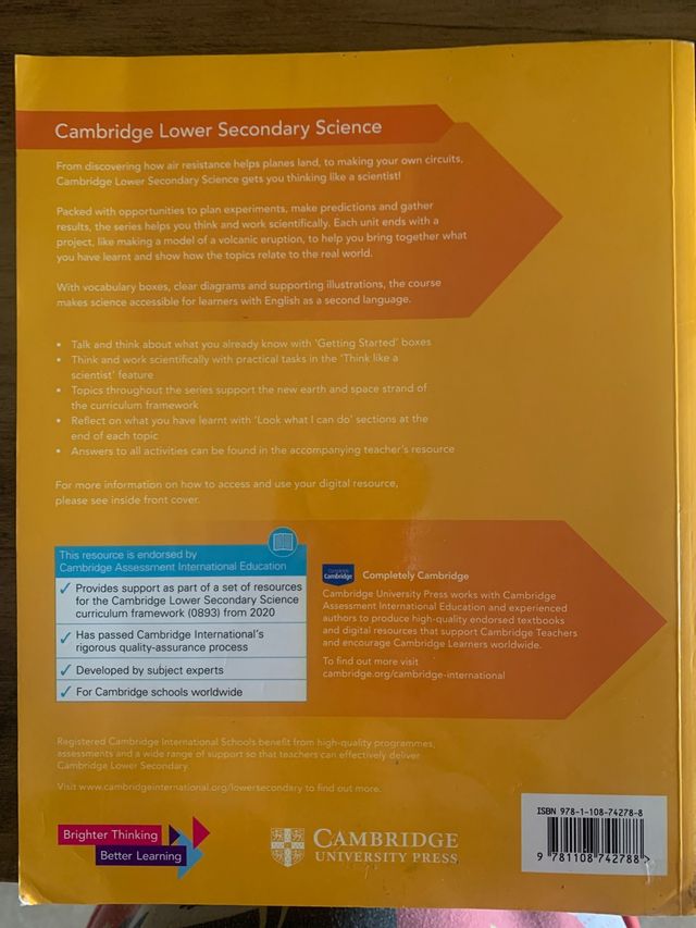 Cambridge lower secondary science 7