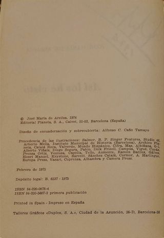 ASÍ LOS HE VISTO. José  María de Areilza