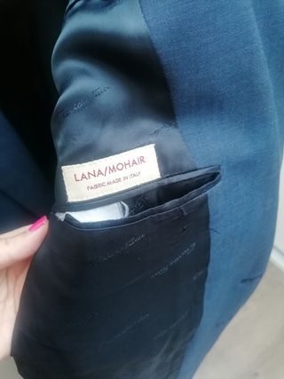 Americana Emidio Tucci azul petróleo. REGALO PANTA