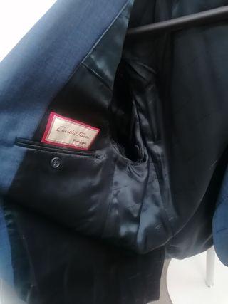 Americana Emidio Tucci azul petróleo. REGALO PANTA