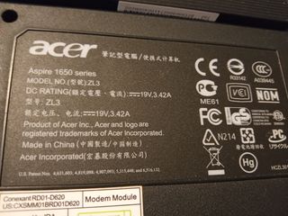 aspire 1650 non funzionante per ricambi