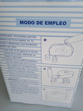 Esterilizador biberones microondas