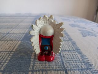 Set 2 puffi smurfs pitufo indio y Pitufo salvaje