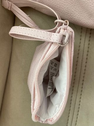 Bolsa y chupetera rosa carro pasito a pasito inés