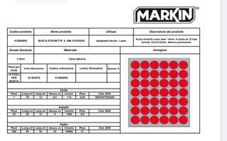Etichette autoadesive Markin 420 pezzi a colore