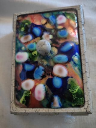 Conjunto Caja joyero y dos Candelabros J. Amorós.