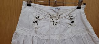 Falda blanca zara trf