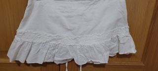 Falda blanca zara trf