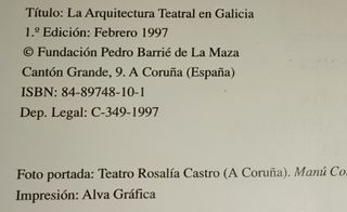 ARQUITECTURA TEATRAL EN GALICIA
