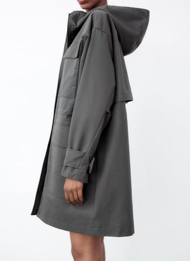 Parka bolsillos capucha Zara